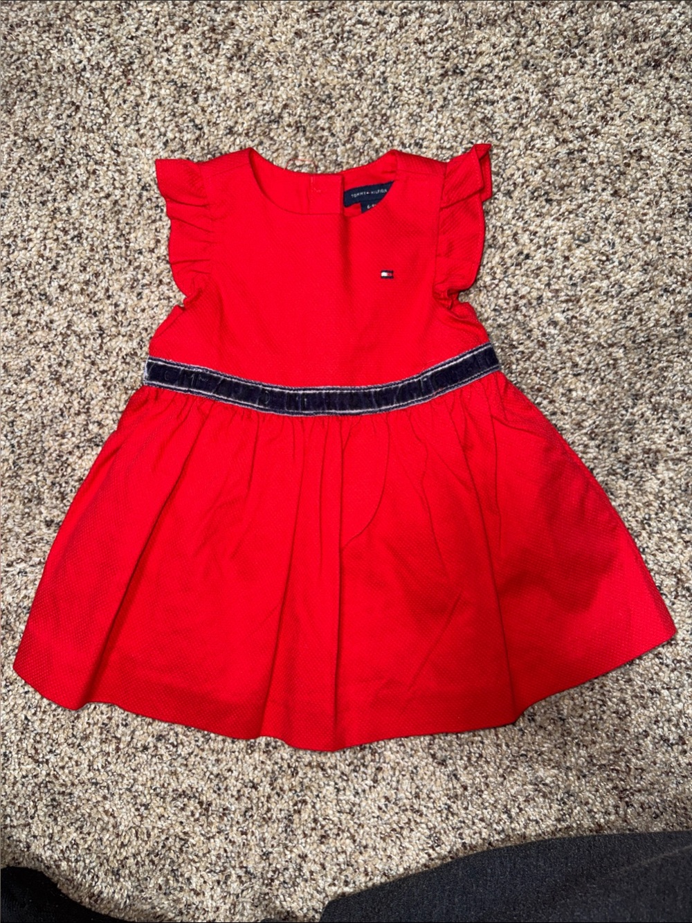 Tommy Hilfiger Red Dress with Navy Waistband